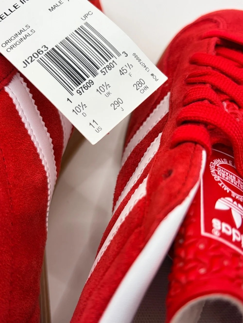 Adidas Gazelle Indoor Red Suede Sneakers Size 11 US